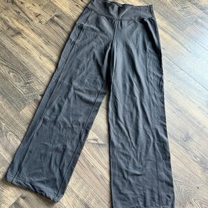 Black Wide-Leg athletic lulu pants